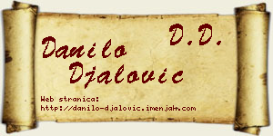 Danilo Đalović vizit kartica